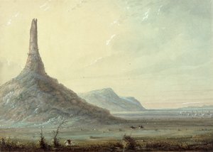 Chimney Rock, 1837 de Alfred Jacob Miller